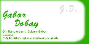 gabor dobay business card
